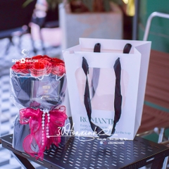 Hoa sáp nhũ tặng kèm túi và thiệp