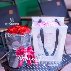 Hoa sáp nhũ tặng kèm túi và thiệp