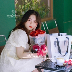 Hoa sáp nhũ tặng kèm túi và thiệp