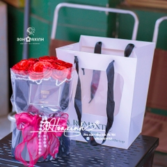 Hoa sáp nhũ tặng kèm túi và thiệp