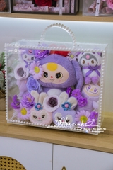 Vali Mika Gấu Bông Và Hoa Sáp