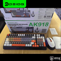 COMBO BÀN PHÍM CHUỘT CÓ DÂY CHÍNH HÃNG DEIOG AK-918