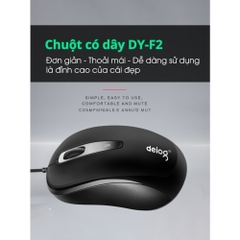 Chuột Vi Tính Chính Hãng Deiog DY-F2 Gaming Mouse  DPI 1200 Hỗ Trợ Game Thủ,Phù Hợp Laptop/Pc Công Thái Học