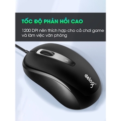Chuột Vi Tính Chính Hãng Deiog DY-F2 Gaming Mouse  DPI 1200 Hỗ Trợ Game Thủ,Phù Hợp Laptop/Pc Công Thái Học