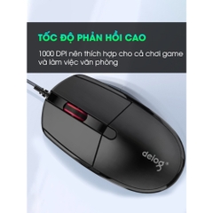 Chuột máy tính chính hãng Deiog DY-F1 có dây siêu mỏng thoải mái chuyên dụng cho chơi game/văn phòng cao cấp 2024