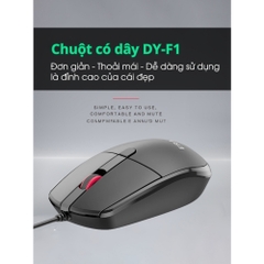 Chuột máy tính chính hãng Deiog DY-F1 có dây siêu mỏng thoải mái chuyên dụng cho chơi game/văn phòng cao cấp 2024