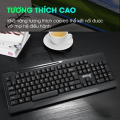 Bàn phím giả cơ chính hãng DEIOG DY808 có dây dành cho máy tính laptop thiết kế nhỏ gọn bỏ túi