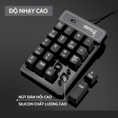 Bàn phím số mini máy tính chính hãng DEIOG DY-900 có dây cổng USB dành cho làm việc thu ngân , tính toán hàng chính hãng mẫu mới