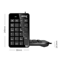 Bàn phím số mini máy tính chính hãng DEIOG DY-900 có dây cổng USB dành cho làm việc thu ngân , tính toán hàng chính hãng mẫu mới
