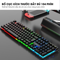 Bàn Phím Giả Cơ Máy Tính Chính Hãng DEIOG M707 Gaming LED 7 Màu Có Dây Chống Nước Chơi Game LMHT Đột Kích PUBG