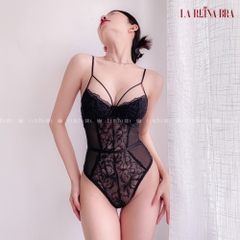 Body suit ren viền ngực thắt eo