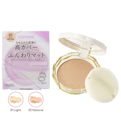 Phấn phủ chống nắng Cezanne UV Silk Cover Powder SPF 50 PA+++ Nhật bản kềm dầu, nâng tọne, chống nắng