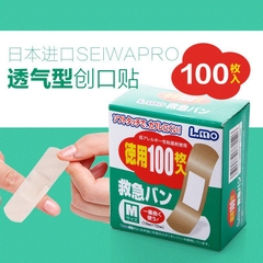 Băng keo cá nhân màu xanh size M 100 miếng_Nội địa Nhật