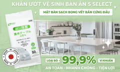 Khăn Ướt Vệ Sinh Bàn Ăn S Select (Gói 50 Miếng)_nội địa nhật