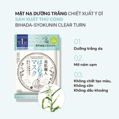 Mặt Nạ Dưỡng Sáng Da Chứa Chiết Xuất Ý Dĩ Bihada - Syokunin Clear Turn