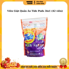 Túi viên giặt Tide Pods Mỹ, Viên giặt quần áo Tide Mỹ cao cấp, sạch thơm bền lâu, giữ màu quần áo
