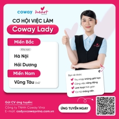 Tuyển dụng CODY Coway Vina tại Hà Nội, Hải Dương và Vũng Tàu (09/2025 – 10/2025)