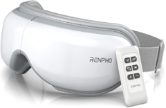 Máy mát xa mắt cảm ứng và điều khiển từ xa renpho eye massager adopts remote & touch control, rf-em001r, a-white