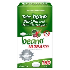 Viên uống bổ sung enzyme cho chế độ ăn uống beano ultra 800 food enzyme dietary supplement, 180 viên