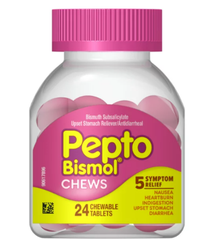Viên nhai pepto bismol, hỗ trợ tiêu hóa nhanh và hiệu quả khỏi buồn nôn - pepto bismol chews, fast and effective digestive relief - 24 chewable tablets