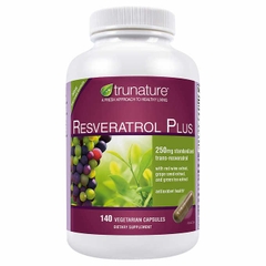 Viên uống hỗ trợ tim mạch và chống lão hóa Trunature Resveratrol Plus, 140 viên