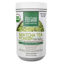 Bột trà xanh hữu cơ Feel Good USDA Organic Fortified Matcha Tea Powder