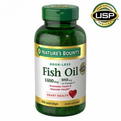M17 NB 1400MG Viên uống dầu cá hỗ trợ tim mạch Nature’s Bounty Fish Oil  1400 mg, 130 viên