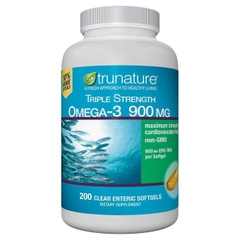 Viên uống dầu cá Omega-3 Trunature Triple Strength Omega-3 900 mg, 200 viên
