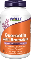 Viên uống cân bằng hệ miễn dịch NOW Foods Supplements Quercetin with Bromelain Balanced Immune System, Pineapple, 240 viên