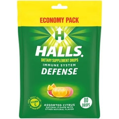 Kẹo ngậm bổ sung Vitamin C Halls Defense Vitamin C Drops, Assorted Citrus, 80 viên