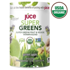 Bột trái cây, rau củ xanh hữu cơ terra kai usda organic juce super greens and veggie powder, garden apple