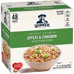 Bột yến mạch ăn liền táo & quế quaker instant oatmeal - apple & cinnamon, 48 gói