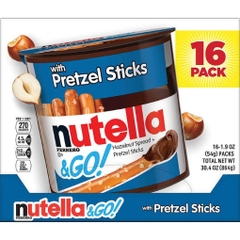Bánh quy que chấm hạt phỉ nutella & go, hazelnut spread + pretzel sticks