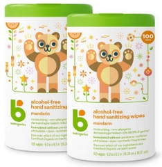 Khăn ướt lau tay không cồn Đồ dùng cho Bé babyganics alcohol - free hand sanitizer wipes 200 count