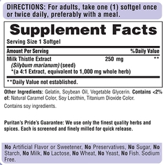 Viên uống giải độc gan Puritan's Pride Milk Thistle 4:1 Extract 1000 mg, 180 viên