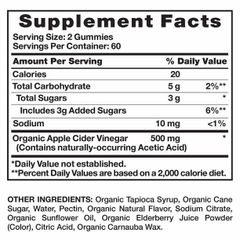 Kẹo dẻo giấm táo hữu cơ Nature's Truth USDA Organic Apple Cider Vinegar 500mg, 120 Gummies