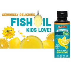 Siro kem bổ sung Omega-3 vị chanh dành cho trẻ em Barlean's OmegaPals Kids Omega-3 Lemonade Flavor