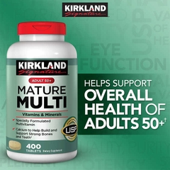 Viên uống bổ sung vitamin & khoáng chất Kirkland Signature Adult 50+ Mature Multi Vitamins & Minerals dành cho người lớn trên 50 tuổi, 400 viên
