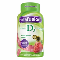 Kẹo dẻo bổ sung Vitamin D3 Vitafusion Vitamin D3 3000IU, 210 viên