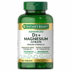 Viên uống giúp xương chắc khỏe Nature's Bounty Advanced D3 and Magnesium Citrate, 180 viên