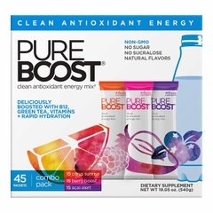 Hỗn hợp Nước tăng lực Pureboost Energy Drink Mix, Variety Pack, 45 gói
