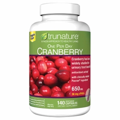 Viên uống hỗ trợ đường tiết niệu Trunature Cranberry 650mg, 140 viên