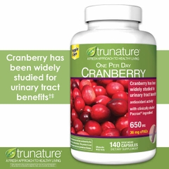 Viên uống hỗ trợ đường tiết niệu Trunature Cranberry 650mg, 140 viên