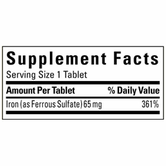 M2 NM IRON 65MG Viên bổ sung sắt Nature Made Iron 65 mg, 365 viên