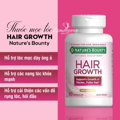 M12 HAIR GROWTH tăng trưởng da, móng tóc của Nature's Bounty, Hair Growth 90 Viên nhộng.