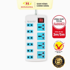Ổ cắm điện Honjianda Mã 10 - công suất tối đa 3300W, tích hợp cổng USB đa năng, có nắp che an toàn cho trẻ em