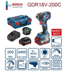 MÁY SIẾT VÍT DÙNG PIN 18V BOSCH GDR 18V-200 C