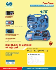 Máy khoan vặn vít dùng pin Dongcheng DCJZ1202i (TD) 12V + phụ kiện