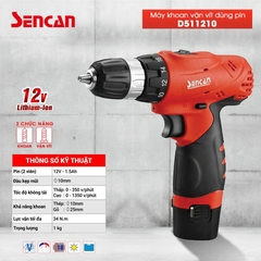 Máy khoan pin Sencan D511210 ( 10mm-12V )