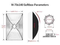 Softbox Jinbei M70x140